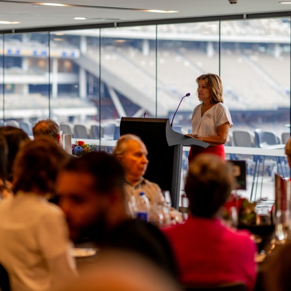 Tina Williams presenting at the City of Belmont's National Volunteer Week event